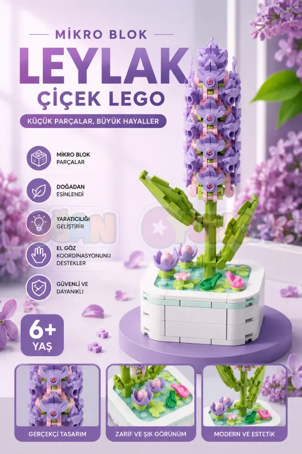 Mikro Blok Leylak Çiçek Lego - Lego Setleri Mini Lego - Çiçek Lego - Blossom Çiçek Lego