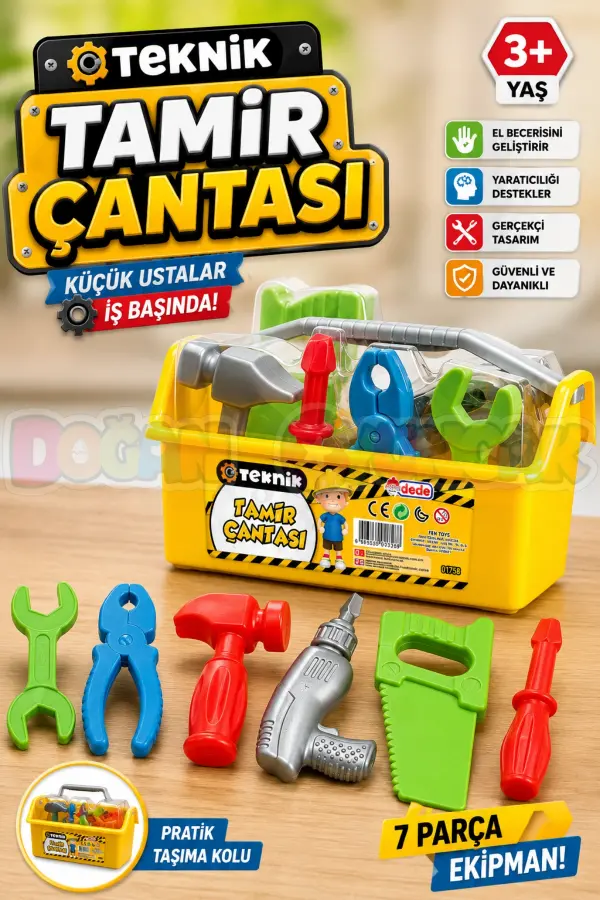 Teknik Tamir Çantası - Oyuncak Tamir Setleri - Tamir Aletleri - Alet Seti - Vidalama Seti