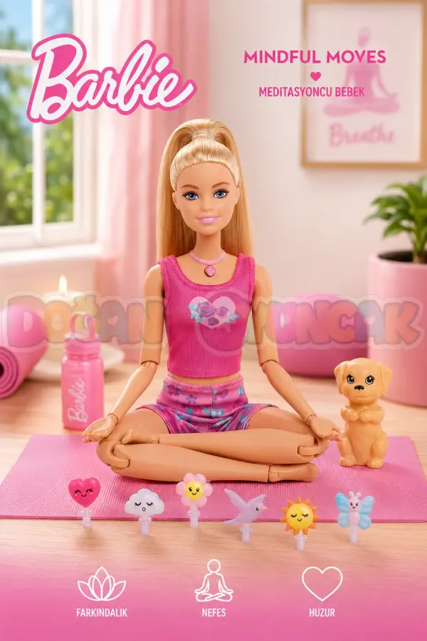 Barbie Mindful Moves - Barbie Meditasyoncu Bebek JJN55 - Barbie Oyuncak Barbie Yoga Bebek