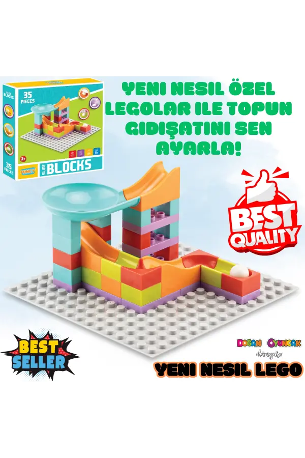 Creative Blok 35 Parça - Slide Blocks 35 Parça - Lego Oyuncakları - Yaratıcı Top Oyunu - Creative Lego
