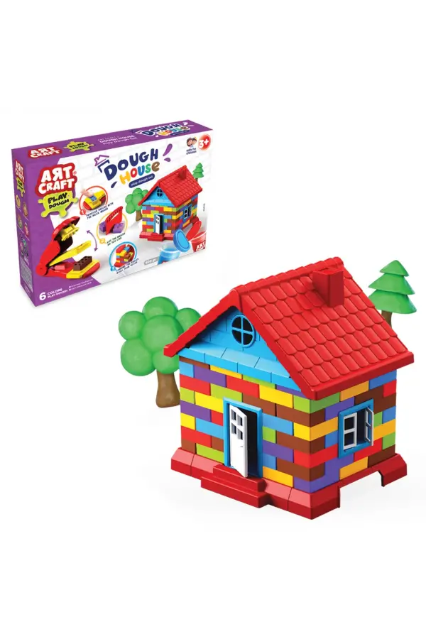 Hamur Ev Seti 600 Gr. - Oyun Hamuru Seti - Hamur Setleri - Hamur Kalıpları - Ev Hamur Seti