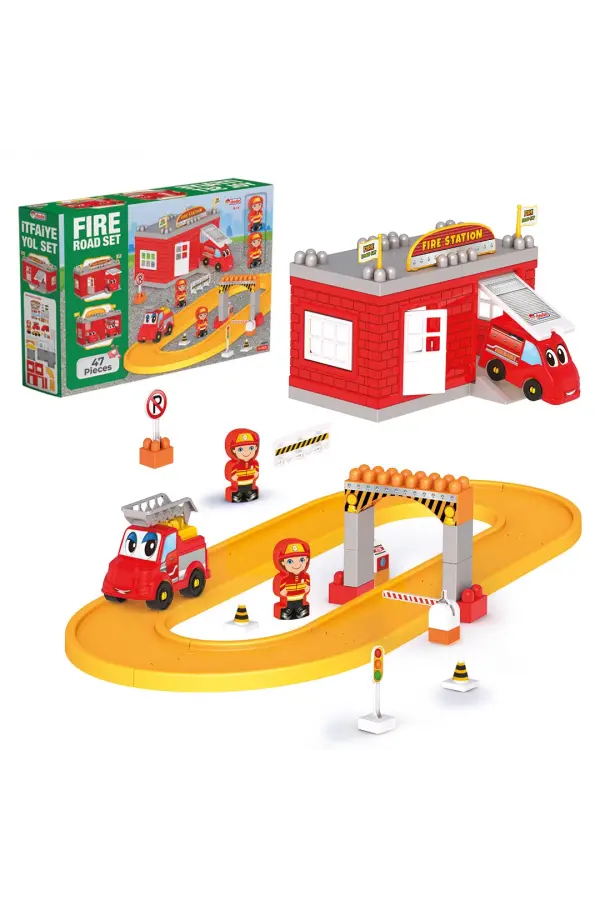 İtfaiye Yol Seti - Lego Oyuncağı - Lego Setleri - Bloklar - Lego Seti - Yarış Seti