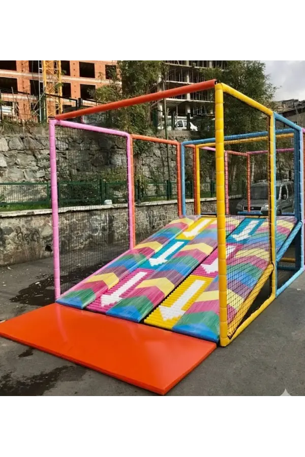 Roller Kaydırak Çiftli - Soft Play Top Havuzu Çocuk Oyun Alanı - Sünger Oyun Alanı