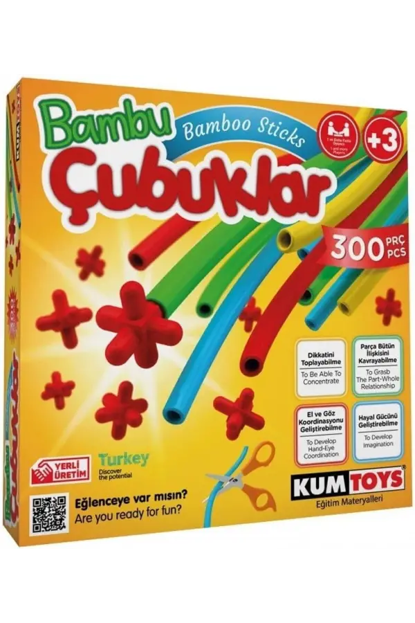 Kumtoys Bambu Çubuklar - Lego Setleri - Borular Lego - Plastik Çubuklar