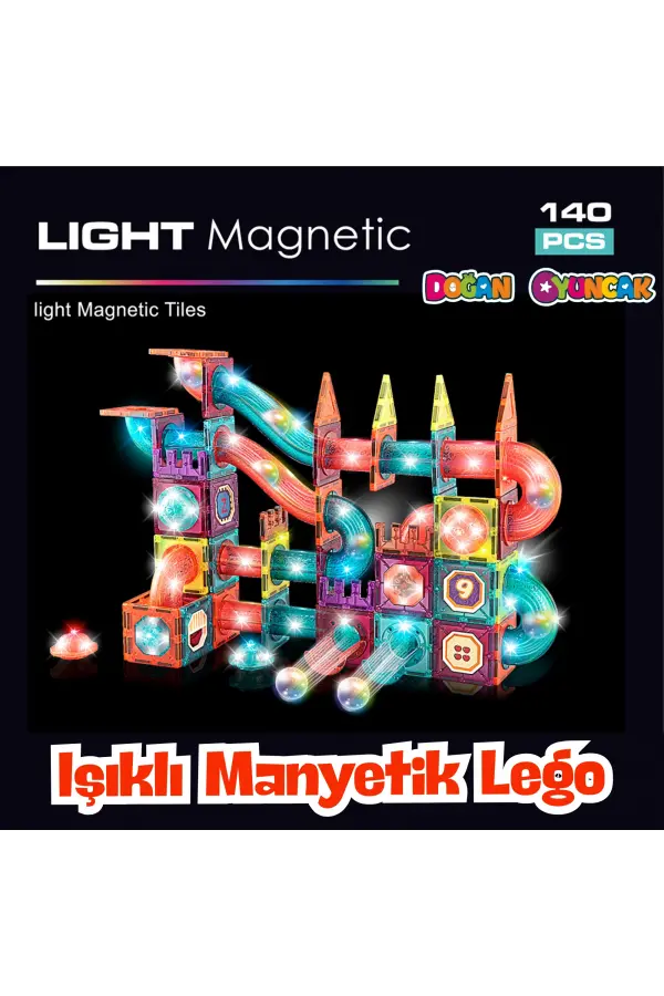 Orijinal Magnetic Tiles Star Diamond Light Version 108 Parça Işıklı Manyetik Lego - Mıknatıslı Lego Ledli Magnetic Işıklı Magnet