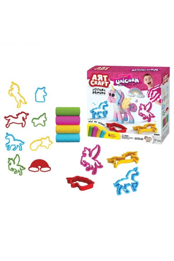 Unicorn Oyun Hamur Seti 200 Gr. - Oyun Hamuru Seti - Hamur Setleri - Hamur Kalıpları - Boynuzlu At