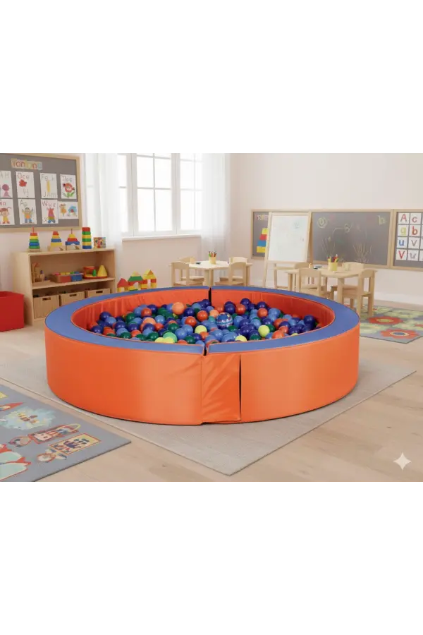 Yuvarlak Top Havuzu 165 cm. - Sünger Soft Play Top Havuzu Çocuk Oyun Alanı
