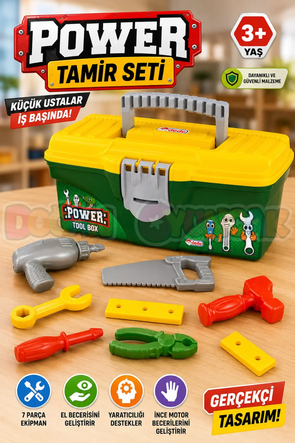 Power Alet Çantası - Oyuncak Tamir Setleri - Tamir Aletleri - Alet Seti - Vidalama Seti
