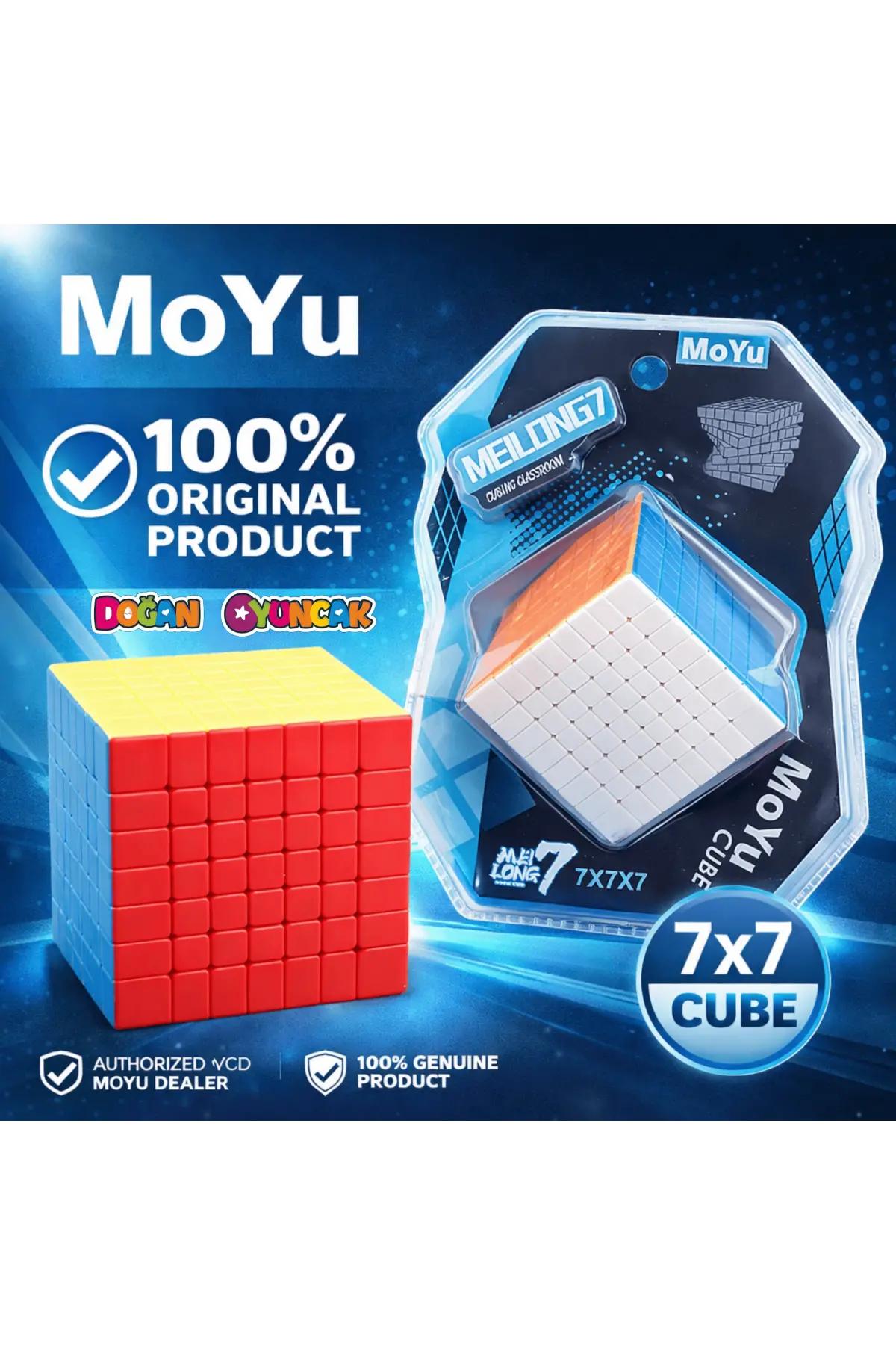 Orijinal MoYu Meilong 7x7 Küp - Moyu Speed Cube - Moyu 7x7 Zeka Küpü - Zeka Küpü - Rubik Küp