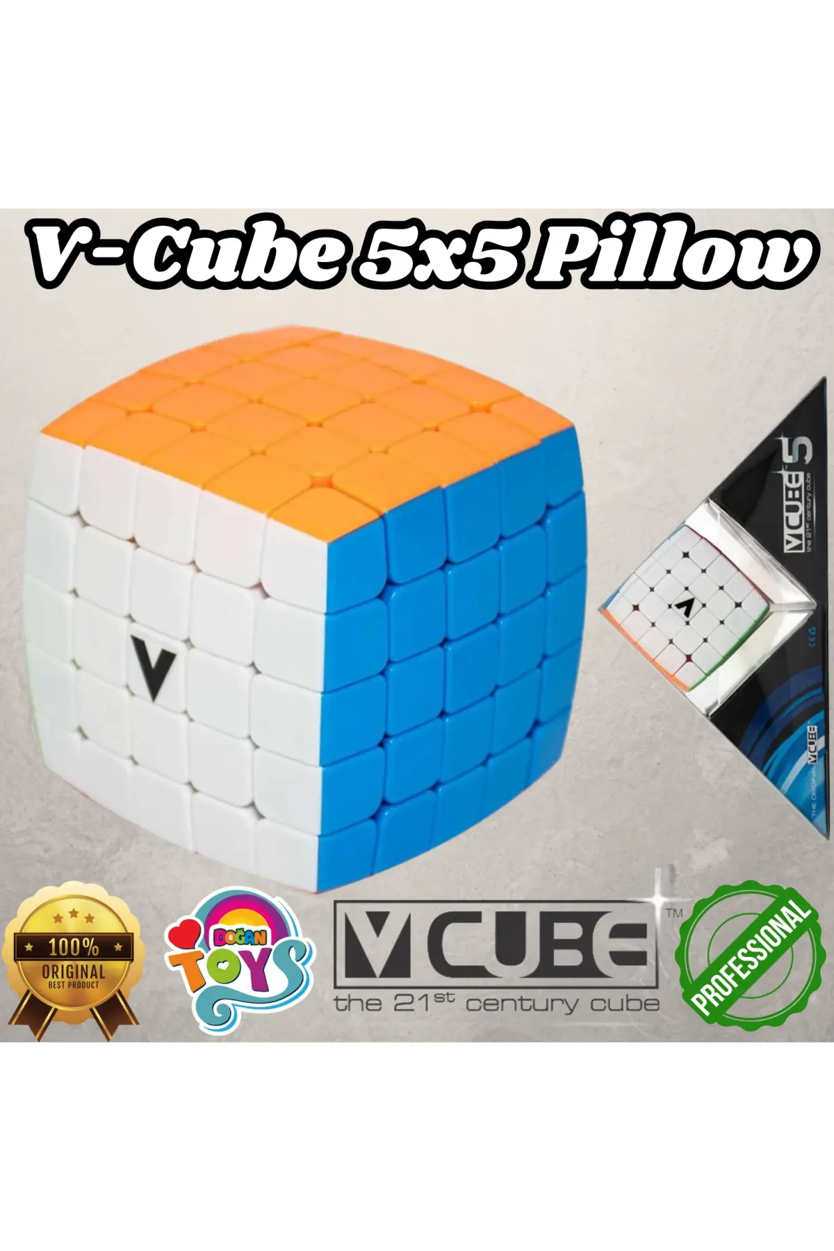 Orijinal V-Cube 5x5 Pillow Küp - V-Cube Küp - Zeka Küpü - 5x5 Pillow Küp - Akıl Küpü - Akıllı Küp -VCube