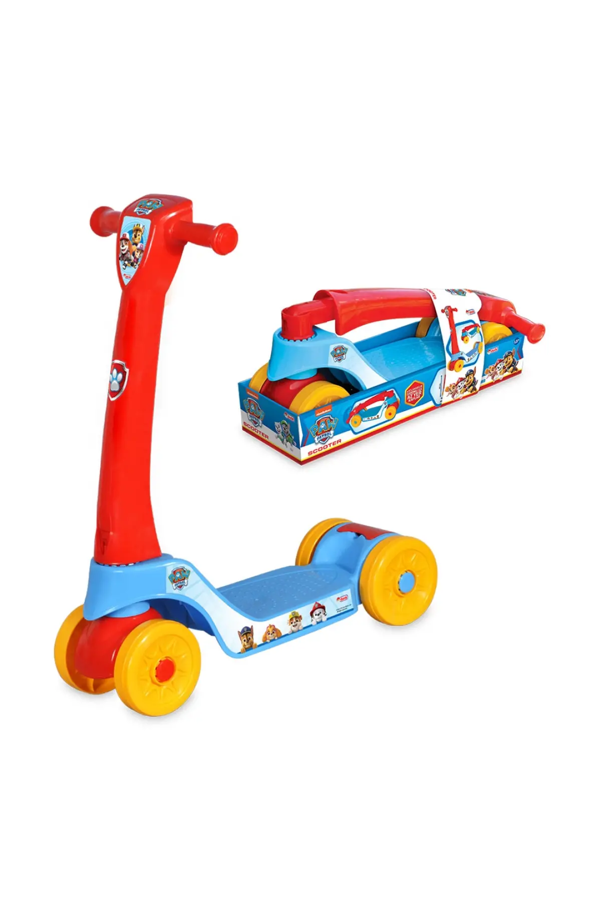 Paw Patrol Scooter - Plastik Scooter - 4 Tekerli Scooter - Bingit - Kaykay