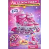 Slikon Tekerli Pembe Paten 31-34 Numara - Silikon Tekerli Paten Alıştırma Pateni - Silikon Tekerlekli