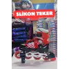 Slikon Tekerli Kırmızı Paten 35-38 Numara - Silikon Tekerli Paten Alıştırma Pateni - Silikon Tekerlekli