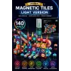 Orijinal Magnetic Tiles Light Version 140 Parça Işıklı Manyetik Lego - Magnetic Magical Işıklı Magnet - Ledli Mıknatıslı Lego