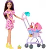 Barbie Skipper Bebek Bakıcısı Seti - Bebek Arabalı JJB42 - Barbie Oyuncak Barbie Bebek