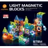 Orijinal Magnetic Tiles Light Version 75 Parça Işıklı Manyetik Lego - Magnetic Magical Işıklı Magnet - Ledli Mıknatıslı Lego