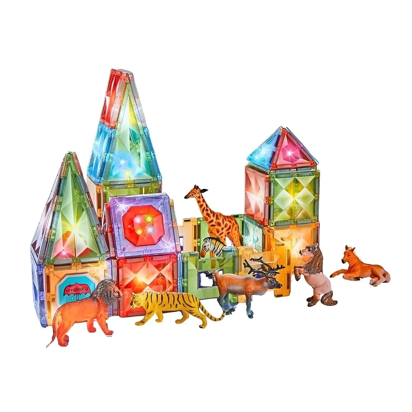 Orijinal Magnetic Tiles Star Diamond Light Version 89 Parça Işıklı