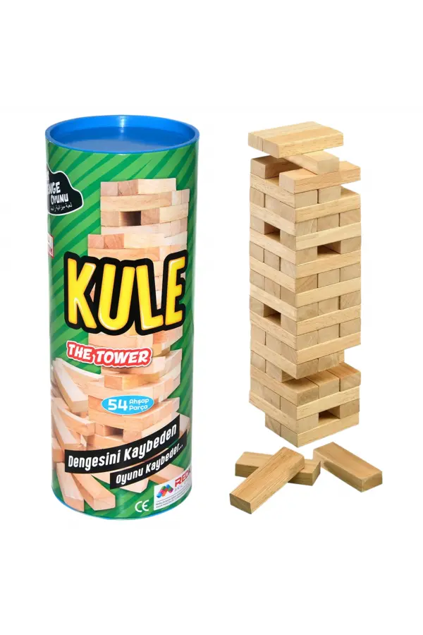 Ahşap Jenga Oyunu - Akıl ve Zeka Oyunu - Denge Oyunu - Redka Kule Oyunu - Strateji Oyunu