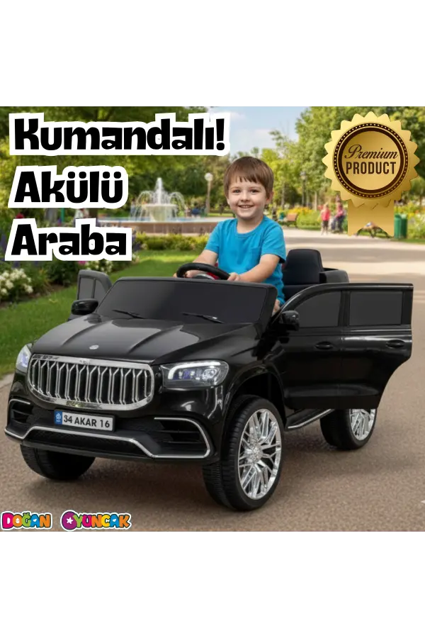 Ata GT Siyah Uzaktan Kumandalı 4X2 12 Volt Akülü Araba - RC Togg Akülü Araba Tog Akülü Araç