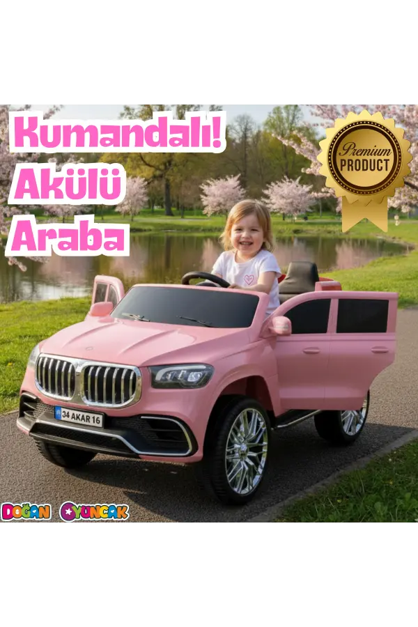 Bold GT Pembe Uzaktan Kumandalı 4X2 12 Volt Akülü Araba - RC BMW Akülü Araba BMW Akülü Araç
