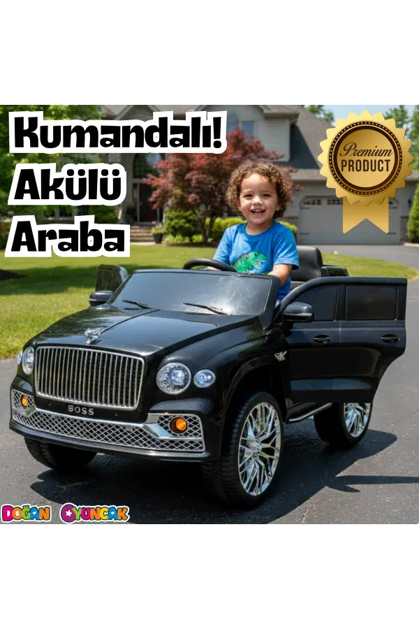 Boss GT Siyah Uzaktan Kumandalı 4X2 12 Volt Akülü Araba - RC Maybach Akülü Araba