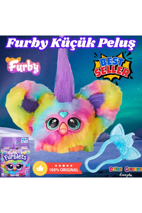 Furby Furblet İnteraktif Peluş Ray-Vee Oyuncak - Furby Peluşu - Furby Oyuncak Peluş - Konuşan Furby Oyuncak