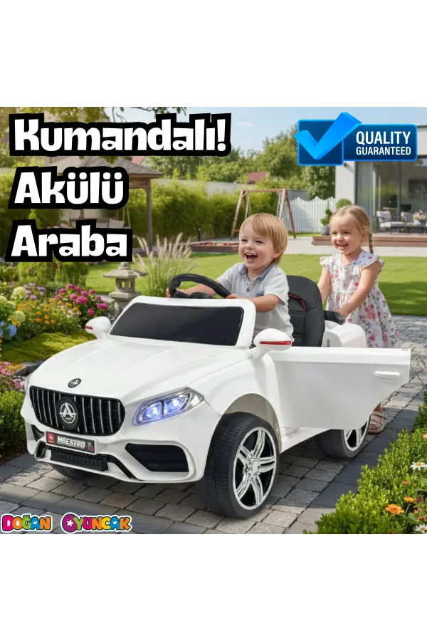 Maestro GT Beyaz Uzaktan Kumandalı 4X2 12 Volt Akülü Araba - RC Mercedes Akülü Araba