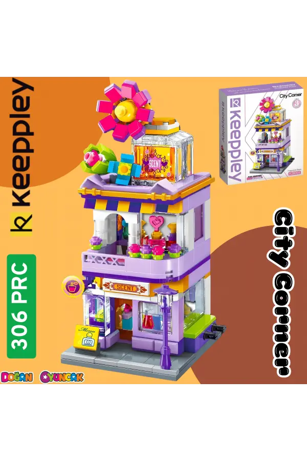 Mikro Blok Parfüm Dükkanı 306 Parça - Lego Setleri - Keeppley Mini Lego - Dükkan Lego - Keeppley Lego - Mikro Bloklar