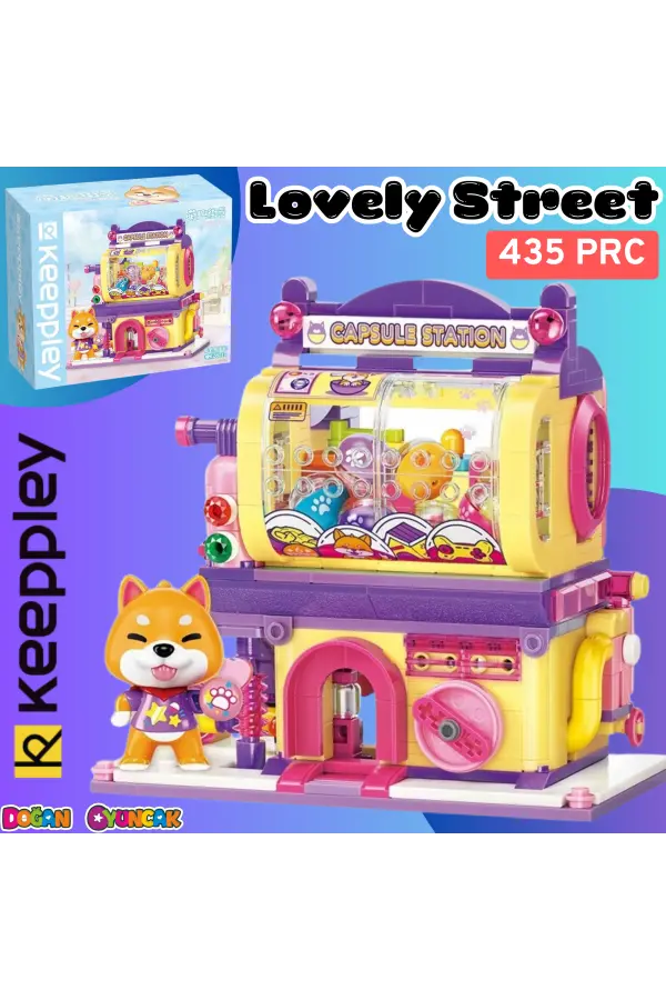 Mikro Blok Shiba Inu Gashapon Machine Kapsül Oyuncak Dükkanı 435 Parça - Lego Setleri - Keeppley Mini Lego - Keeppley Lego - Mikro Bloklar