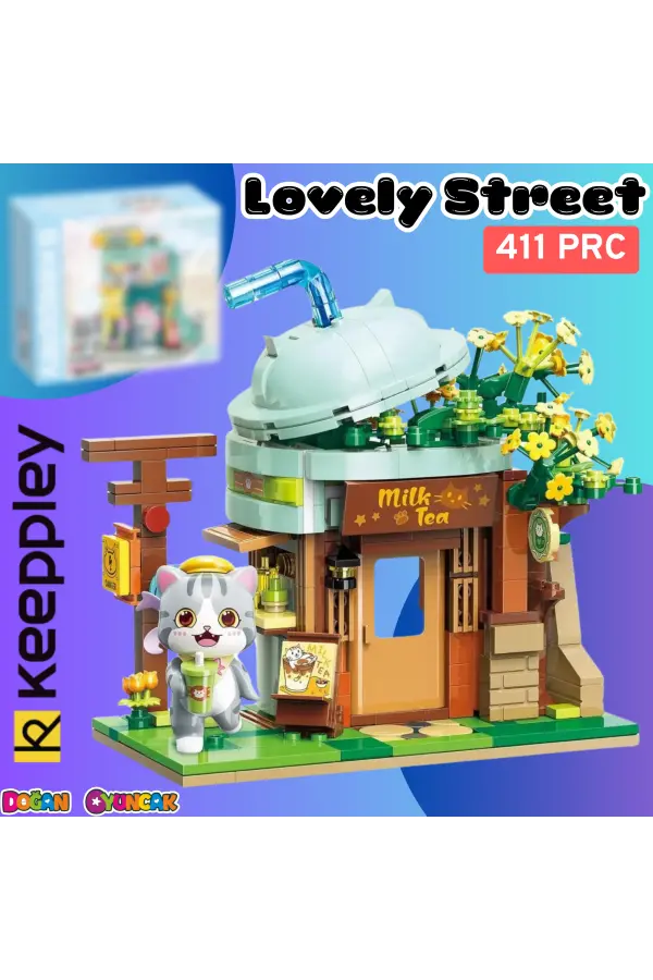 Mikro Blok Sütlü Çay Dükkanı 411 Parça - Lego Setleri - Keeppley Mini Lego - Keeppley Lego - Mikro Bloklar