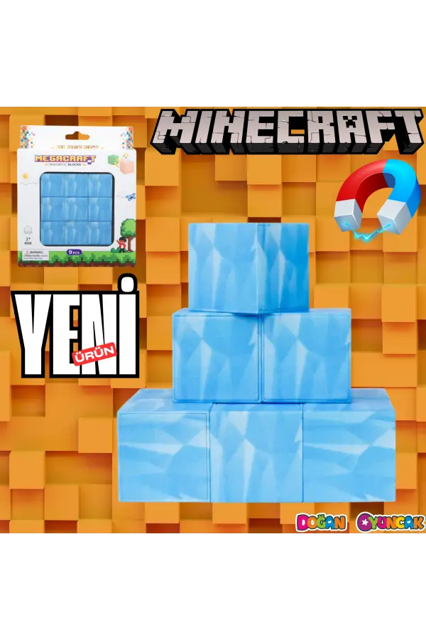 Minecraft Buzul Desenli Blok Manyetik Lego Minecraft Manyetik Lego Minecraft Lego Megacraft Lego Seti Megnetic Blocks