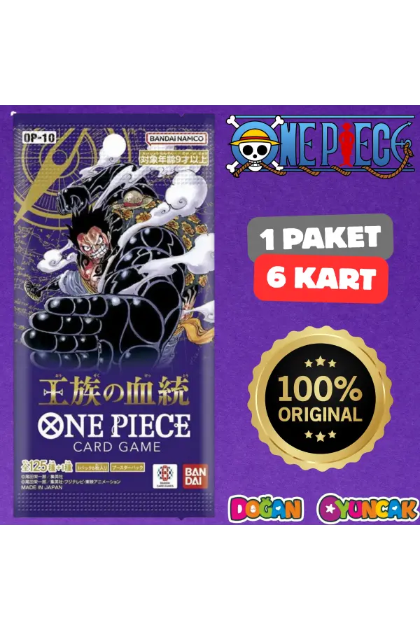 Orijinal One Piece Royal Blood Card OP-10 - One Piece Kraliyet Kanı Koleksiyonluk Kart - One Piece Kart