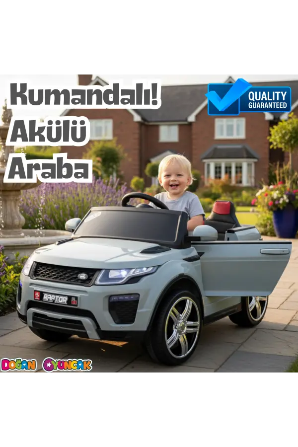 Raptor GT Gri Uzaktan Kumandalı 4X2 12 Volt Akülü Araba - RC Land Rover Akülü Araba Range Rover