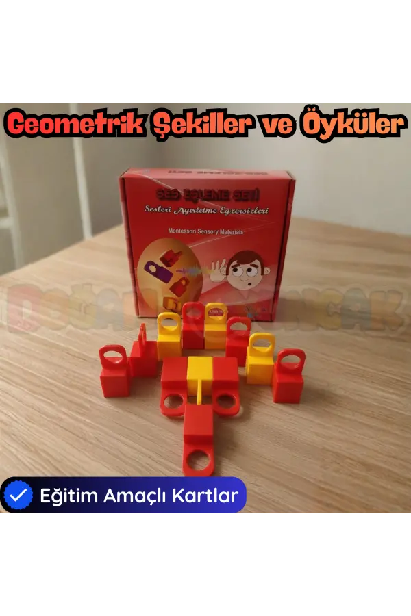 Ses Eşleme Seti - Sesleri Ayırt Etme Oyunu Ses Oyunu - Konuşma Etkinliği Otizim Kartları