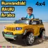 Fenomen Sarı Uzaktan Kumandalı 4X4 12 Volt Çift Kişilik Akülü Araba - RC Jeep 4x4 Akülü Araba
