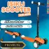 Lupa Katlanabilir Işıklı 3 Tekerlekli Turuncu Scooter - Işıklı Scooter - Slikon Teker Scooter - Çocuk Scooter - İttir Git