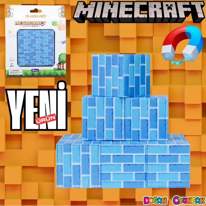 Minecraft Buzul Tuğla Desenli Blok Manyetik Lego Minecraft Manyetik Lego Minecraft Lego Megnetic Blocks
