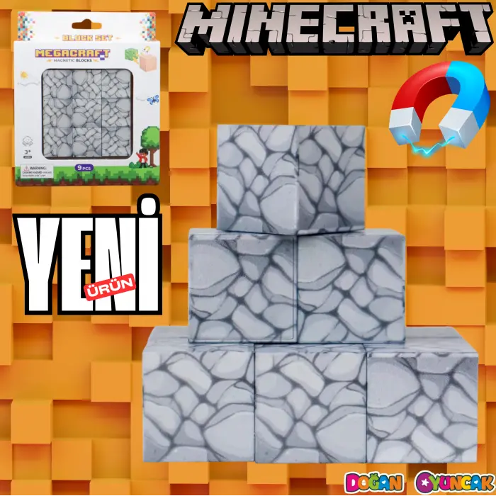 Minecraft Kaya Desenli Blok Manyetik Lego Minecraft Manyetik Lego Minecraft Lego Megnetic Blocks