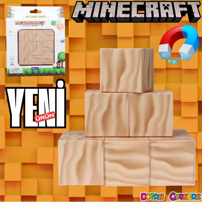 Minecraft Kum Desenli Blok Manyetik Lego Minecraft Manyetik Lego Minecraft Lego Megnetic Blocks