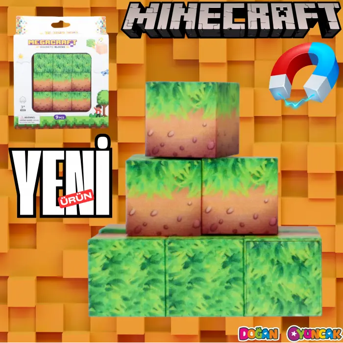 Minecraft Toprak Desenli Blok Manyetik Lego Minecraft Manyetik Lego Minecraft Lego Megnetic Blocks