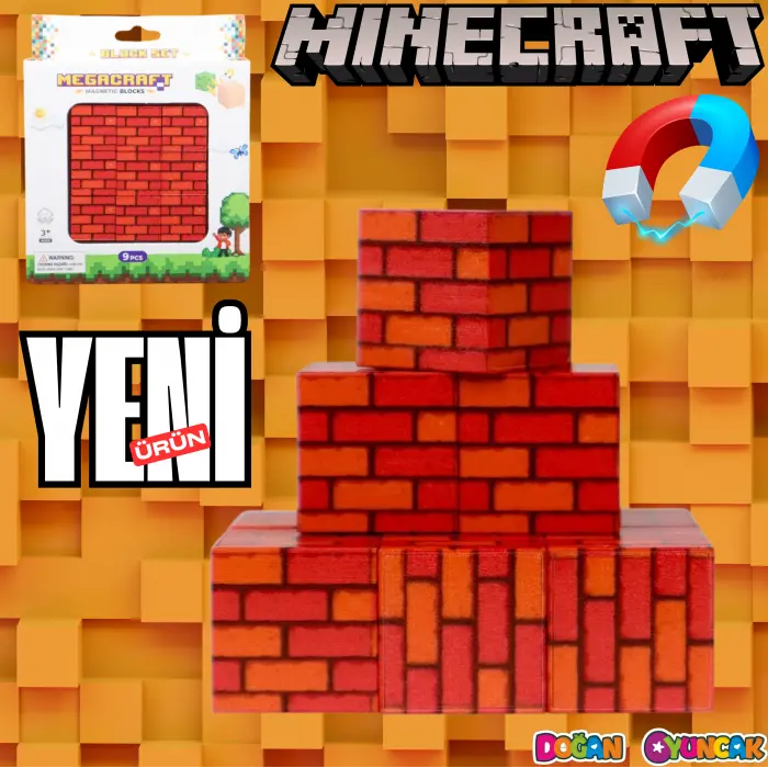 Minecraft Tuğla Desenli Blok Manyetik Lego Minecraft Manyetik Lego Minecraft Lego Megnetic Blocks