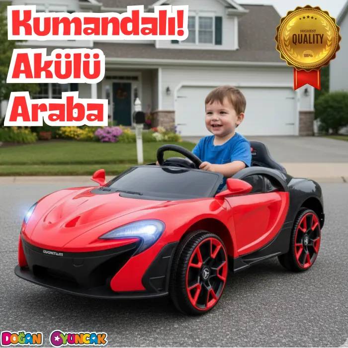 Quantum GT Kırmızı Uzaktan Kumandalı 4X2 12 Volt Akülü Araba - RC McLaren Akülü Araba