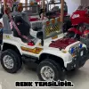 Kumandalı Mega Akülü Araba Mavi - Kumandalı 12 Volt Tek Kişilik Akülü Araba Akülü JEEP - Mega Off Road Turbo Jeep