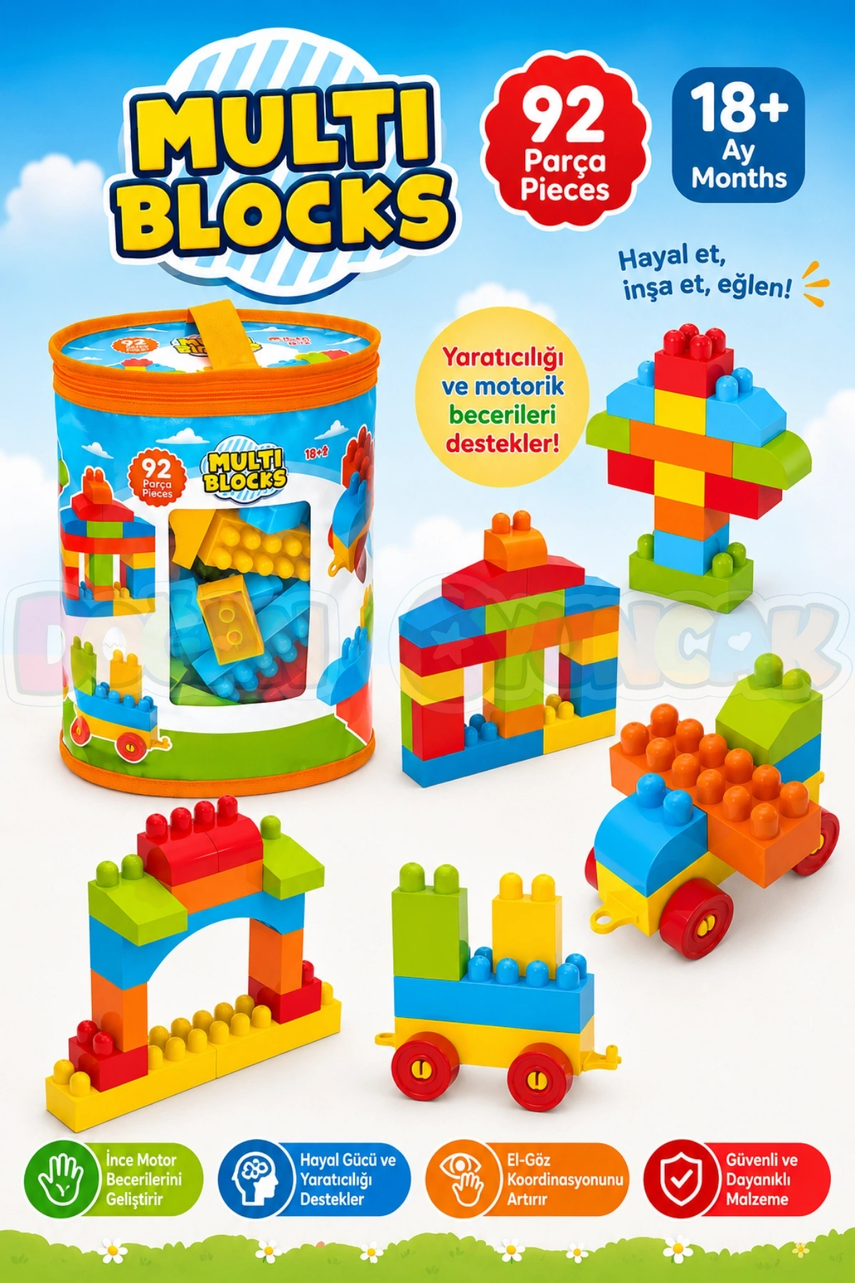 Multi Blocks (92 Parça) - Multi Bloklar - Mutli Legolar - Lego