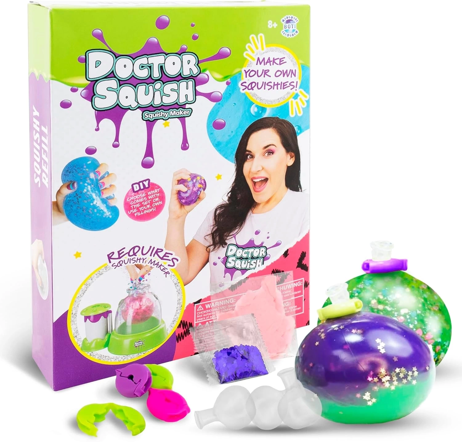 Doctor Squish Pack Refill, Yedek Paket Parlak Simli Sukuşi Yapım Seti - Doktor Sukuşi - Sukuşi Yap Oyuncak