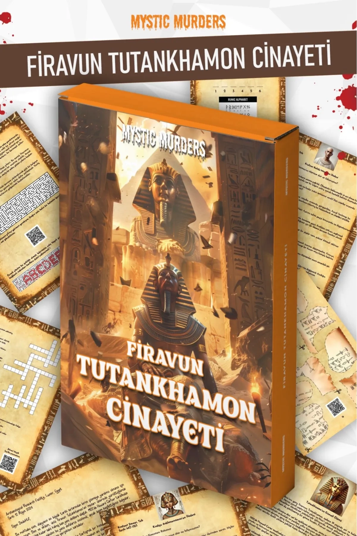 Firavun Tutankhamon Cinayet Dedektif Oyunu - Dava Çözme Oyunu - Suç Çözme Oyunu - Cinayet Oyunu Cinayet Çözme