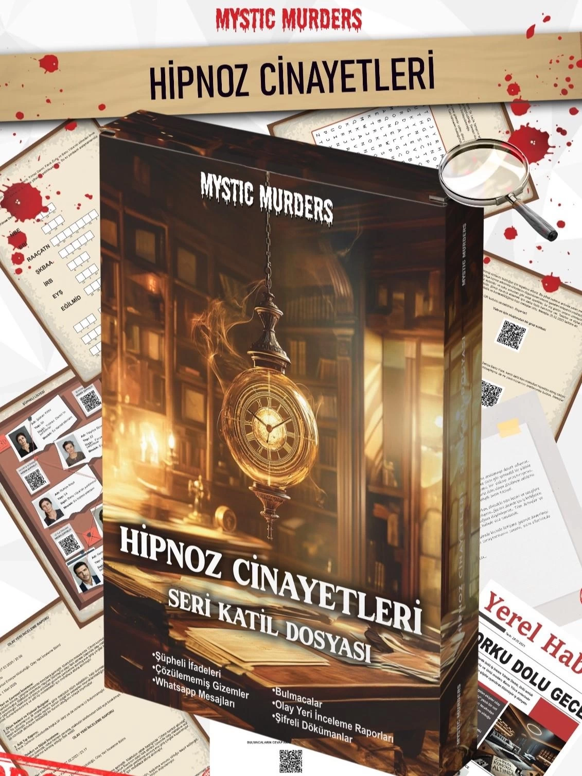 Hipnoz Cinayeti Dedektif Oyunu - Dava Çözme Oyunu - Suç Çözme Oyunu - Cinayet Oyunu Cinayet Çözme