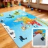 Dünya Haritası Çocuk Halısı 120x180 cm. - Dünya Haritası Anaokulu Halısı - Dünya Haritası Kreş Halısı - Dünya Haritası Oyun Halısı