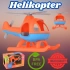 Lüx Turuncu Büyük Helikopter - Plastik Helikopter - Kırılmaz Oyuncak - Kırılmaz Helikopter - Helikopter Oyuncakları - Helikopter Setleri