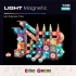 Orijinal Magnetic Tiles Light Version 140 Parça Işıklı Manyetik Lego - Magnetic Magical Işıklı Magnet - Ledli Mıknatıslı Lego